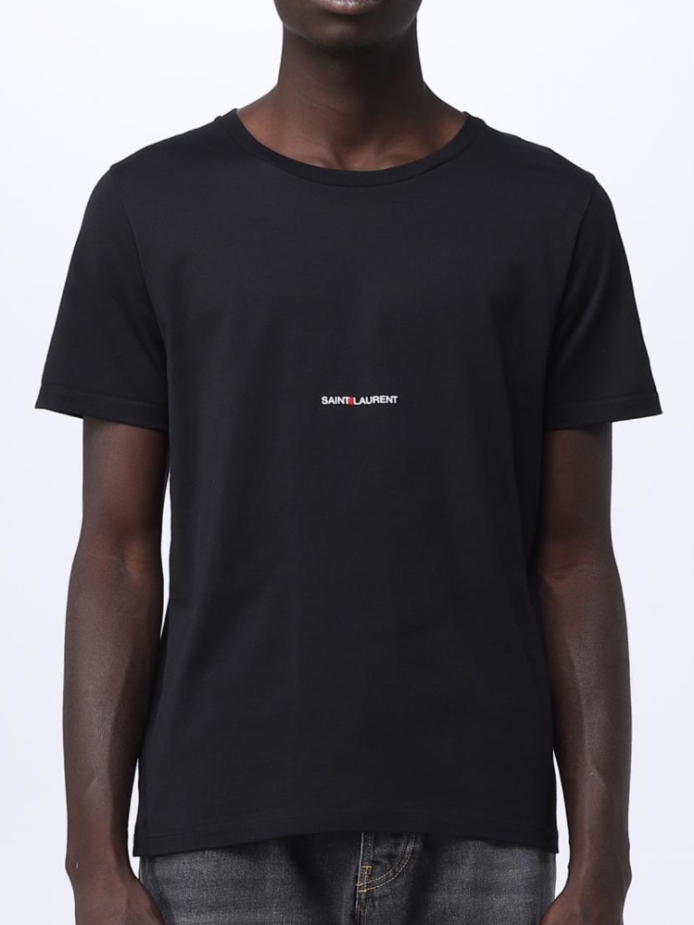 Yves Saint Laurent (YSL) Men’s Black Logo T-Shirt – Size Large